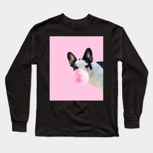 French Bulldog Chewing Bubblegum Long Sleeve T-Shirt